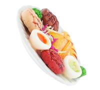 UKCOCO Miniature Food Toys Miniature Steak Sandwich Broccoli Egg Dish for Dollhouse Kitchen Decoration for Creative Play and Photography Props
