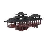 UKCOCO Miniature Kiosque Chinois avec Arquée pour Décoration de Jardin Aquarium et Bonsai Ornement Réutilisable Modèle Architecture Asiatique Traditionnelle