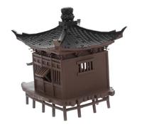 UKCOCO Miniature Pavilion for Aquarium and Bonsai Plastic Asian Pavilion Figurine Intricate Ancient Architecture Decoration for Zen Garden and Micro Landscape