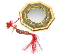 UKCOCO Miroir Bagua Feng Shui Chinois Traditionnel Taichi Bord Doré Décor Maison Protection et Harmonie