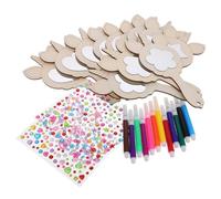 UKCOCO Miroir de Maquillage pour Garçon et Filles Licorne en Bois à Peindre Soi-même, Kit DIY Créatif Miroir à Main Délicat pour Activités de Coloriage et Récompenses