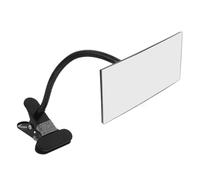 UKCOCO Miroir de Sécurité à Clipser pour Bureau - Miroir Convexe Réglable Cadre Noir - Accessoire de Rétroviseur Intérieur pour Écran Ordinateur, Protection Visuelle et Surveillance