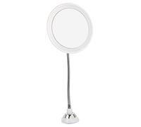 UKCOCO Miroir Maquillage LED Grossissement Ventouse Rotatif Portable Blanc Miroir Cosmétique Compact de Voyage pour Salle de Bain et Coiffeuse
