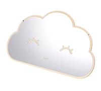 UKCOCO Miroir Mural Acrylique et Facile à Installer Forme Nuage Beige Décoration Adorable pour Chambre Garçon et Filles pour Salle de Jeux ou Chambre Bébé
