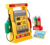 UKCOCO Modèle de Station Service DIY avec Double Écran Digital Éducatif pour Garçon Fille Kit Bricolage Réaliste et Sécurisé pour Développer Limagination Compétences Manuelles