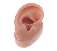UKCOCO Modèle D'oreille En Silicone Souple Taille Réelle Modèle D'oreille Perçante Pratique Pour Formation Esthétique Bijouterie Coloris Marron Coque Droite
