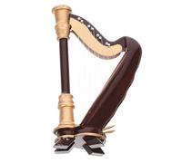 UKCOCO Modèle Harpe Miniature Bois avec Boîte de Rangement Ornement Musical de Table Décoratif pour Micro Paysage et Maison de Poupées