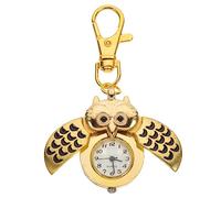 UKCOCO Montre élégante 1 pièce rétro en Forme de Chouette Spreading Wings Owl Montre de Poche, doré, 8x2.5 cm