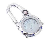 UKCOCO Montre Gousset à Ceinture Lumineuse Bleue en Métal Multifonction Montre De Sport Portable Surveillance Médicale pour Randonnée Et Usage Professionnel