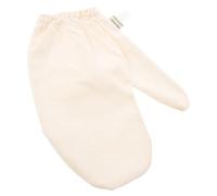 UKCOCO Moufles de Massage Ayurvédique pour Routines de Massage à Domicile et Spa Maison en Soie Brute, Moufles de Gommage à Sec, Beige, Bandeau de Poignet Élastique Hommes et Femmes