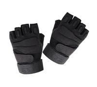 UKCOCO Moufles Tactiques Demi-Doigts Chauds Doublure en Polaire, Taille M, Noirs, Respirants et Antichocs pour Cyclisme, Randonnée et Sports de Plein Air