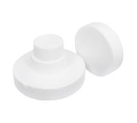 UKCOCO Moule à Gâteau Factice en Mousse, 4 Niveaux Ronds, Blanc, Réutilisable, pour Décoration au Fondant et Pratique de Pâtisserie