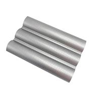 UKCOCO Moule à Pâtisserie pour Baguettes Ondulées Argenté Taille Moyenne 3 Fentes Plaque de Cuisson Outil Cuisine pour Français Maison et Boulangerie