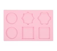 UKCOCO Moule à Tampon en Silicone Sceau de Cire Artisanal Solide pour Cire Rectangulaire Rose Fabrication Soignée, pour Cartes de Vœux et Papeterie