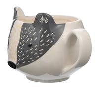 UKCOCO Mug en Céramique 301-400 Ml D’Animaux Mignons, Tasse à Café et Thé Maison et Bureau, Design Cartoon Original, Couleur Crème, Mug à Thé Dessin Animé Pratique et Décoratif