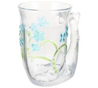 UKCOCO Mug Sirène en Verre Transparent 300 Ml pour Thé et Lait, Tasse Décorative Poignée Confortable, pour Maison, Restaurant et Bar, Mug Sirène pour Thé Parfumé et Café
