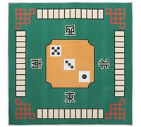UKCOCO Nappe de Mahjong Carrée 780×780 Mm Verte en Polyester Antidérapante et Isolante Phonique, Tapis de Mahjong et Poker Résistant à L’Usure pour Salle de Jeux et Bureau à Domicile