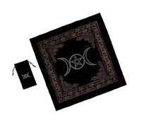 UKCOCO Nappe de Tarot Tissu Doux avec Sac de Rangement Tapisserie Pentagramme Résistante et Lavable pour Cartes Divinatoires et Oracles