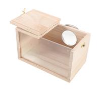 UKCOCO Nichoir Bois Transparent pour Perruche et Oiseau Nid Suspendu Sécurisé et Confortable Maison Oiseau Extérieure Légère pour Jardin et Balcon Habitat pour Élevage