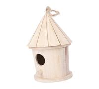 UKCOCO Nichoir Forme De Tour pour Petits Oiseaux Lit Suspendu Créatif pour Canaris Perruches Et Oiseaux Extérieur Décoration pour Jardin Et Salon Jaune