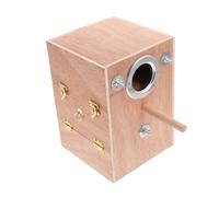 UKCOCO Nichoir pour Perruches avec Perchoir Maison de Reproduction Extérieure Suspendue Boîte Accouplement Chaude et Spacieuse Compatible Conures Inséparables Calopsittes Budgies