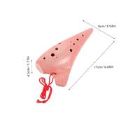 UKCOCO Ocarina Céramique pour Débutants Flûte Alto Instrument à Vent Éducatif avec Étui Chansons Apprentissage Facile pour Garçon Fille et Adultes Maison École