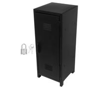 UKCOCO Organiseur de Rangement Verrouillable en Fer, Noir, Petit | Chambre et Salon, Casier de Bureau à Serrure avec Clés, Usage Multi-scènes