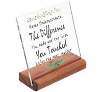 UKCOCO Ornement de Remerciement Transparent pour Bureau Décoration Artistique de Reconnaissance pour Conseillers Cadeau de Gratitude pour Collègues Hommes et Femmes Idée Cadeau Départ