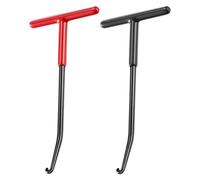 UKCOCO Outil à Ressort en T Lot de 2 set de Extracteur Robuste pour Ressorts Moto et Scooter Crochet Ergonomique Rouge et Noir en Acier Résistant Outil de Démontage Rapide et Béquille