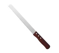 UKCOCO Outil de Découpe Toast en Acier Inoxydable Manche en Bois Marron, Résistant la Rouille, Facile à Saisir, Boulangerie Pâtisserie