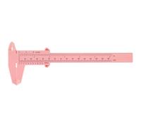 UKCOCO Outil de Mesure des Sourcils 150 Mm en Plastique Rose, Règle à Sourcils Coulissante pour Maquillage Permanent, Accessoire Professionnel Précis et Léger pour Soins Esthétiques