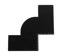 UKCOCO Outil de Mise Barbe et Ligne de Cheveux Plastique Réutilisable avec Règle Intégrée W, Guide de Coupe Barbe Homme Précis pour Salon et Usage Domestique, Accessoire Coiffure Barbier