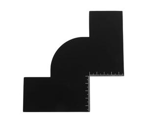 UKCOCO Outil de Mise Barbe et Ligne de Cheveux Plastique Réutilisable avec Règle Intégrée W, Guide de Coupe Barbe Homme Précis pour Salon et Usage Domestique, Accessoire Coiffure Barbier