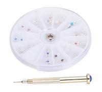 UKCOCO Outil de Perçage des Ongles avec 24 Pendentifs en Alliage, Perceuse Manuelle Facile à Transporter pour Nail Art, Coffret Cadeau pour Amateurs et Professionnels