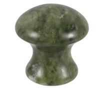 UKCOCO Outil Massage Gua Sha Champignon Pierre de Jade Verte Foncée Masseur Visage Multifonction pour Raffermir la Peau et Relaxation du Visage Cou et Bras