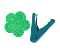 UKCOCO Outil pour Enlever Les Épines Feuilles De Rose pour Fleuriste, Lot De 2 Pièces en Abs Vert Et Métal Bleu, Outil De Jardinage Sécurisé pour Bouquet Et Entretien Floral