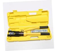 UKCOCO Outil Sertissage Hydraulique Manuel Tonnes avec Tête Rotative pour Cosses Cuivre Aluminium Kit Pince à Sertir Câble Portable avec Matrices Interchangeables Boîte de Rangement