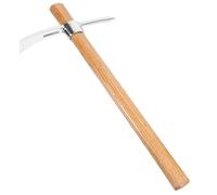 UKCOCO Outils de Jardinage Portable Usine Acier Inoxydable bêche Outil de binage de Jardin houe de Jardinage extérieur Outil de Jardin Petite houe à Main Creuser Le Sol houe Bois