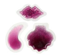 UKCOCO Pack 3pcs Poche de Gel Chaud et Froid pour Visage et Lèvres en Pvc, Forme Lèvres, Soulage Toxines, pour Cabinets Médicaux et Salons de Santé
