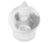 UKCOCO Pagode Bouddhiste en Acrylique Blanche Petite, Ornement Délicat de Décoration Intérieure, Statue Stupa Artisanale Stable pour Sanctuaire Bouddhiste et Bureau, Modèle Décoratif