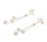 UKCOCO Paire de Pinces à Cheveux Latérales en Alliage Pompons Décoratifs, 2 Pièces, Accessoires Cheveux pour Filles et Femmes, pour Mariage, Anniversaire et Coiffures Élégantes