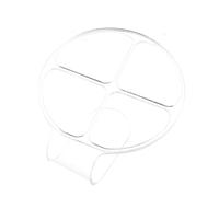 UKCOCO Palette De Maquillage Acrylique Portable Ronde 4 Compartiments Transparente Pour Salon Professionnel Manucure Nail Art Usage Mixte