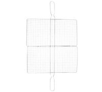 UKCOCO Panier à Griller Pliable en Acier Inoxydable Léger pour Barbecue, Accessoires pour Crevettes et Fruits de Mer Lors de Pique- en Plein Air