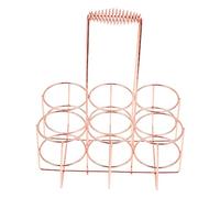 UKCOCO Panier à Pratique Doré pour 6 Bouteilles Support de Rangement Élégant pour Bar et Rose Gold Taille S
