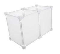 UKCOCO Panier De Congélateur Modulable 2 Compartiments En Plastique Transparent, Séparateurs D'étagères Compatibles Congélateur Et Réfrigérateur, Rangement Organisé Cuisine, Lot Unique 19x36x24 Cm