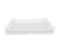 UKCOCO Panier de Congélation Plateau de Rangement en Plastique Blanc Trous D'évacuation Séchage Rapide et Uniforme pour Fruits et Légumes Cuisine et Maison