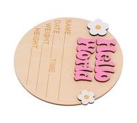 UKCOCO Panneau avec Prénom de Annonce Naissance Panneau Bois Bienvenue Décoration Chambre Carte Prénom