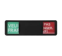 UKCOCO Panneau de Porte Coulissante en Acrylique Noir Messages « Veuillez Frapper » Vert et « Ne Pas Déranger Svp » Rouge Indicateur de Confidentialité pour Bureau Salle de Conférence