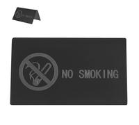 UKCOCO Panneau de Table en Acier Inoxydable Mat Noir 6x10 Cm « Interdit de Fumer » pour Bureau et Restaurant, Panneau Métallique Intérieur Non-fumeur, Cartes de Table Signalétique