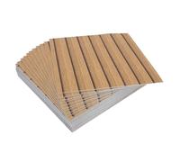 UKCOCO Panneaux Muraux Adhésif en Pet Imitation Bois Installation DIY Facile et Entretien Simple pour Décoration Murale Moderne Salle de Bain et Espace de Vie, Lot de 30 Pièces 30x30cm